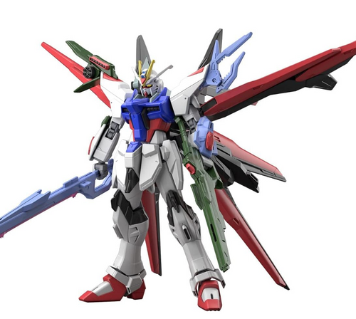 Bandai HG 1/144 Gundam Perfect Strike Freedom, assembled model example; supplied as an unassembled model kit
