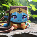 Magic: The Gathering Lathril ARTY plush deck box, front view with carrying strap