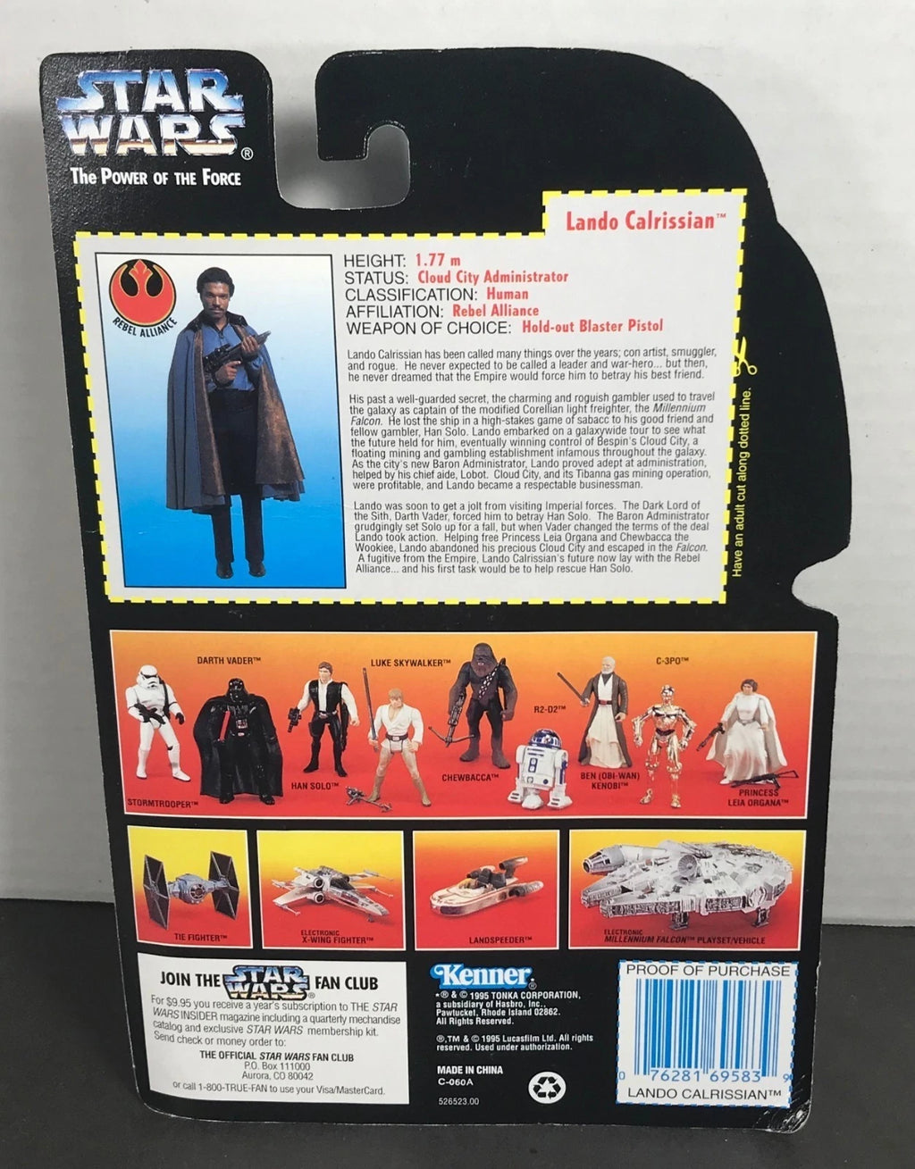 Star Wars Lando Calrissian with Heavy Rifle & Blaster Pistol (1995) – product photo 2